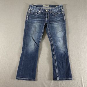 BKE Jeans Womens 26 Blue Payton Denim Stretch‎ Low Rise Crop Double Cuff